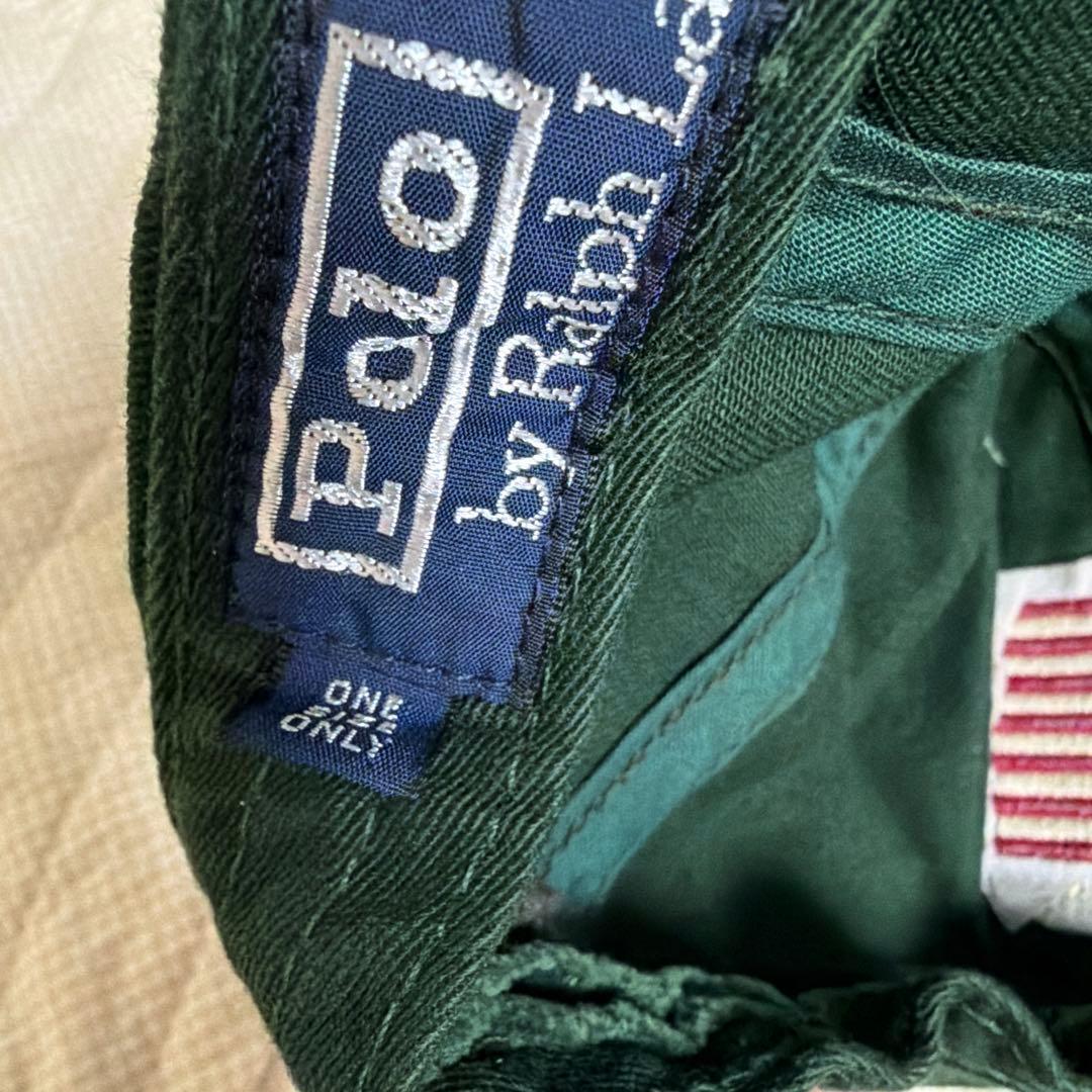 ポロラルフローレン　U.S.A. アメリカ国旗キャップ　USA製　ビンテージ