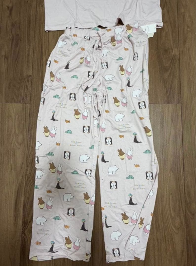 ジェラートピケ dick bruna hommeミッフィー半袖シャツロングパンツ