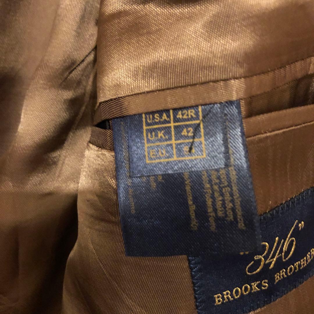 Brooks Brother 2ボタン チェック ウールジャケット 42R XL