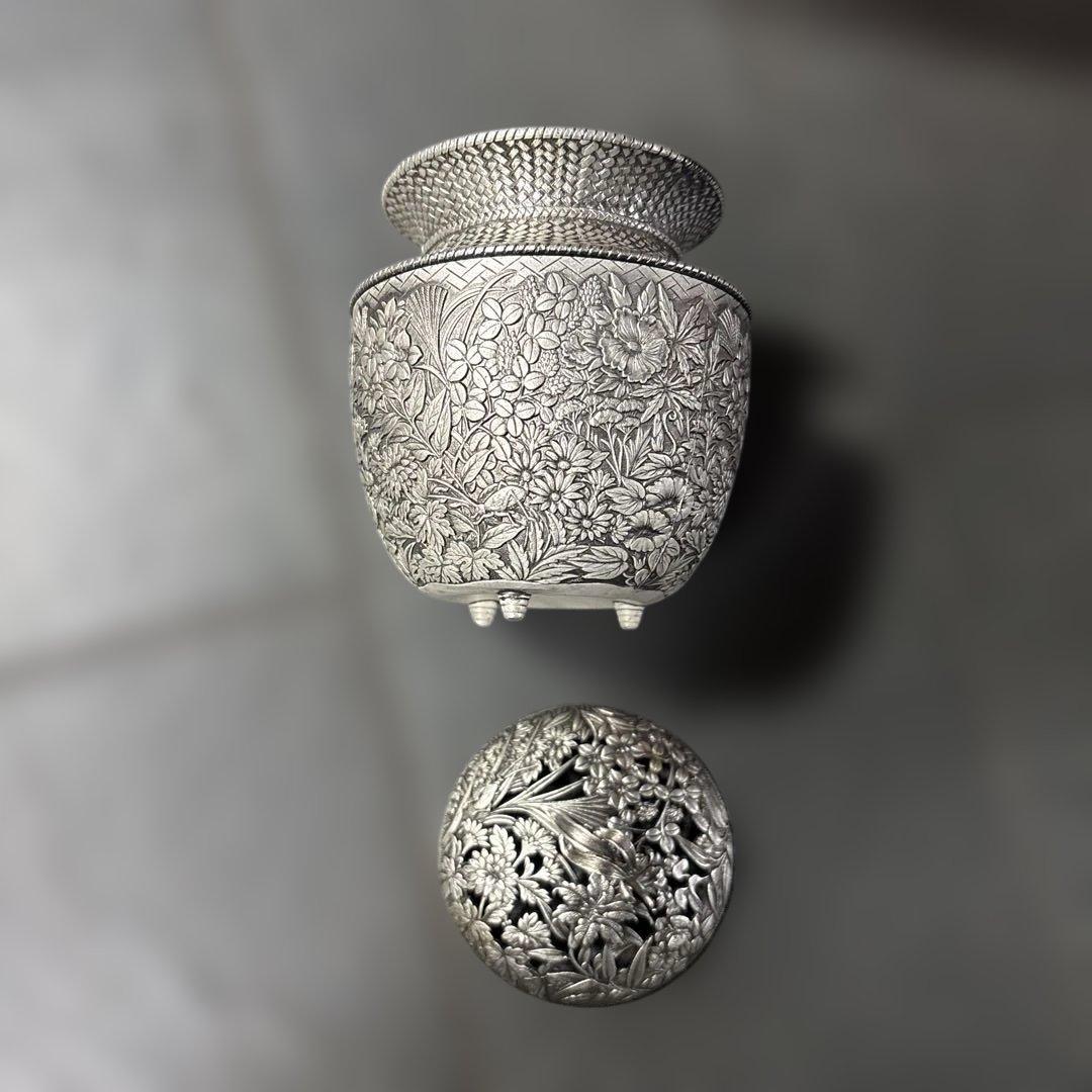 高岡銅器 七草錫製香炉‼️本日限定‼️
