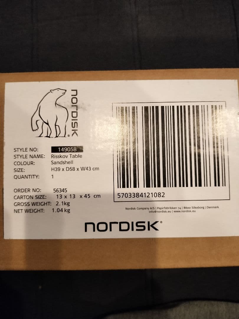 ノルディスク Risskov Table 149058 アウトドア テーブル新品