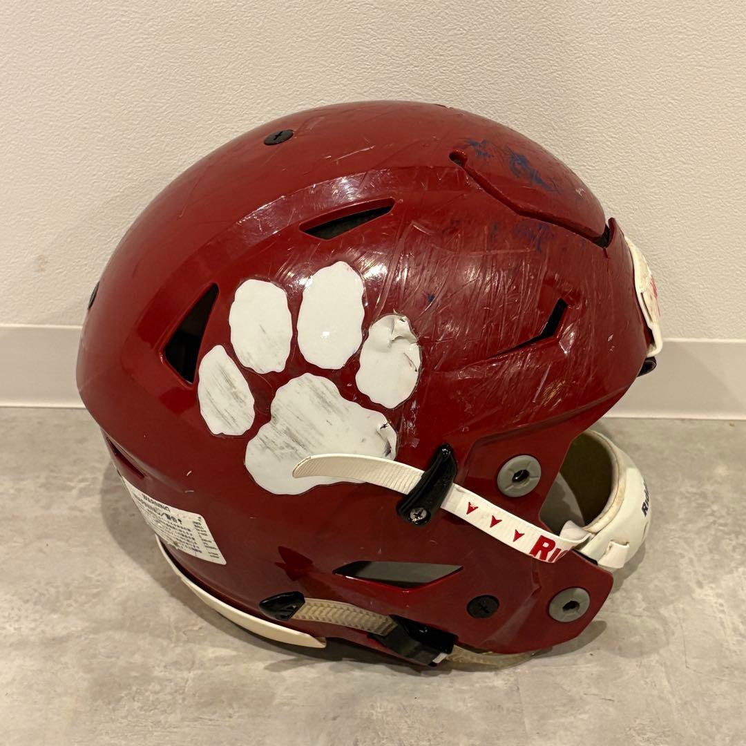 アメフト　riddell 肉球　78番　立命館大学　パンサーズ　ヘルメット