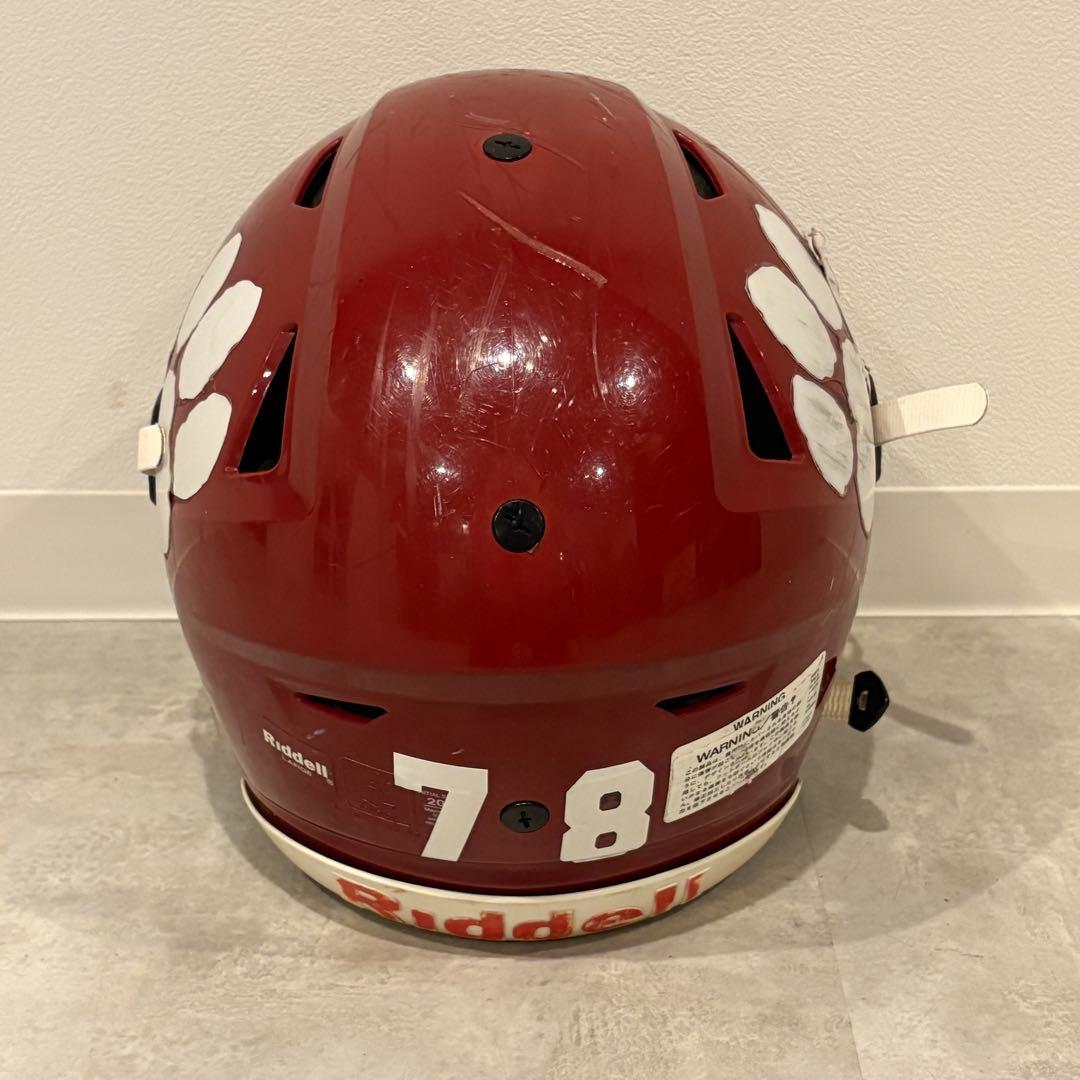 アメフト　riddell 肉球　78番　立命館大学　パンサーズ　ヘルメット