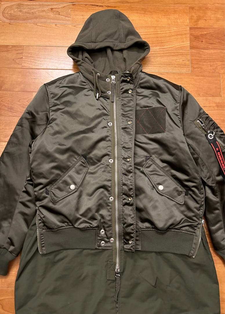極美品　DIESEL ディーゼル　MA-1 　変形　ドッキングモッズコート　XL