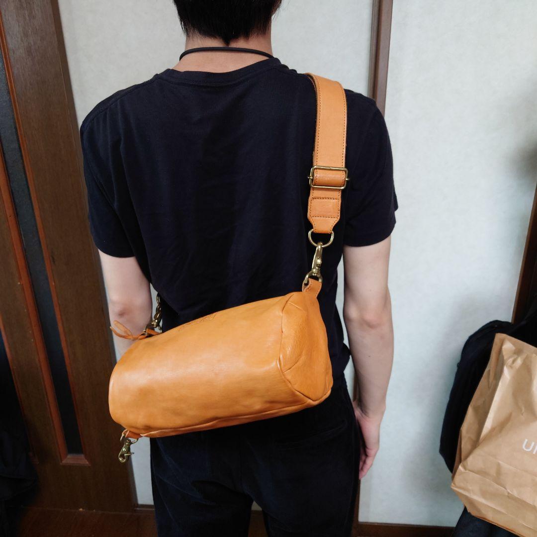 BUNDY WORKERS ナチュラルレザー ドラムバッグ