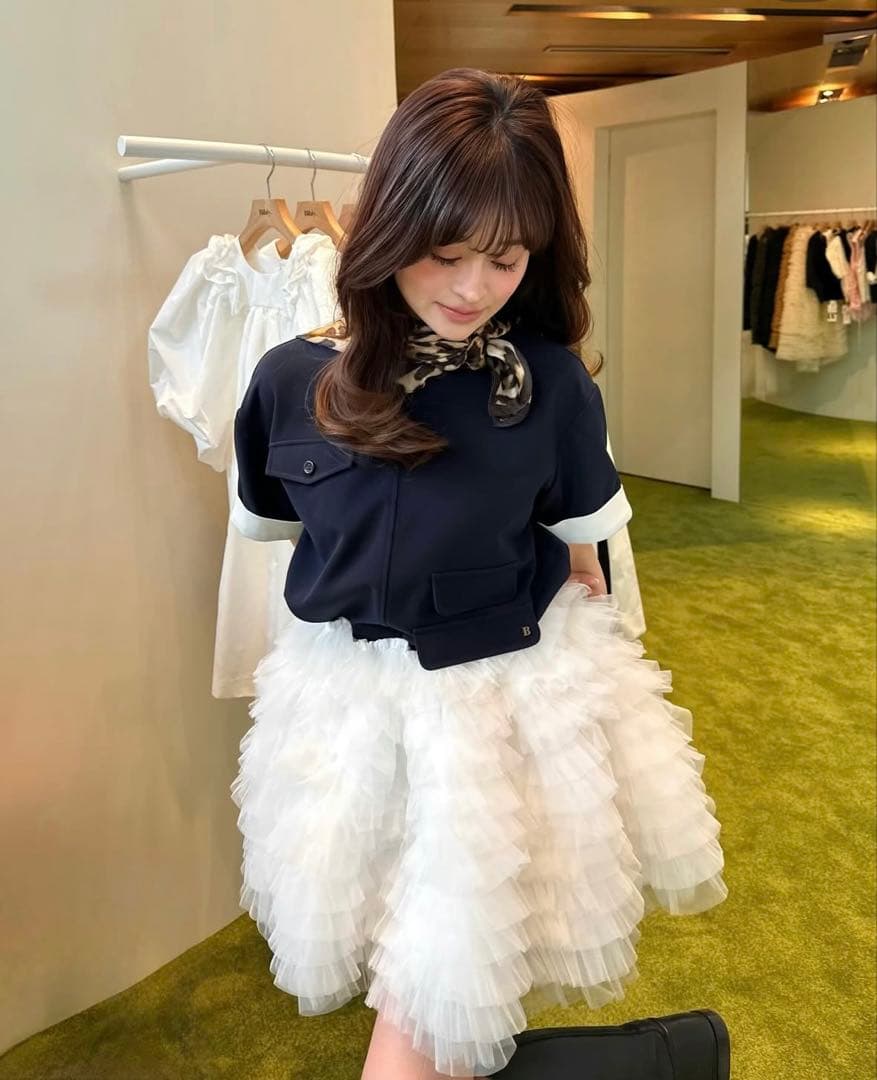 Bibiy. B. AVA TOP ビビィ トップス ネイビー　9/23まで