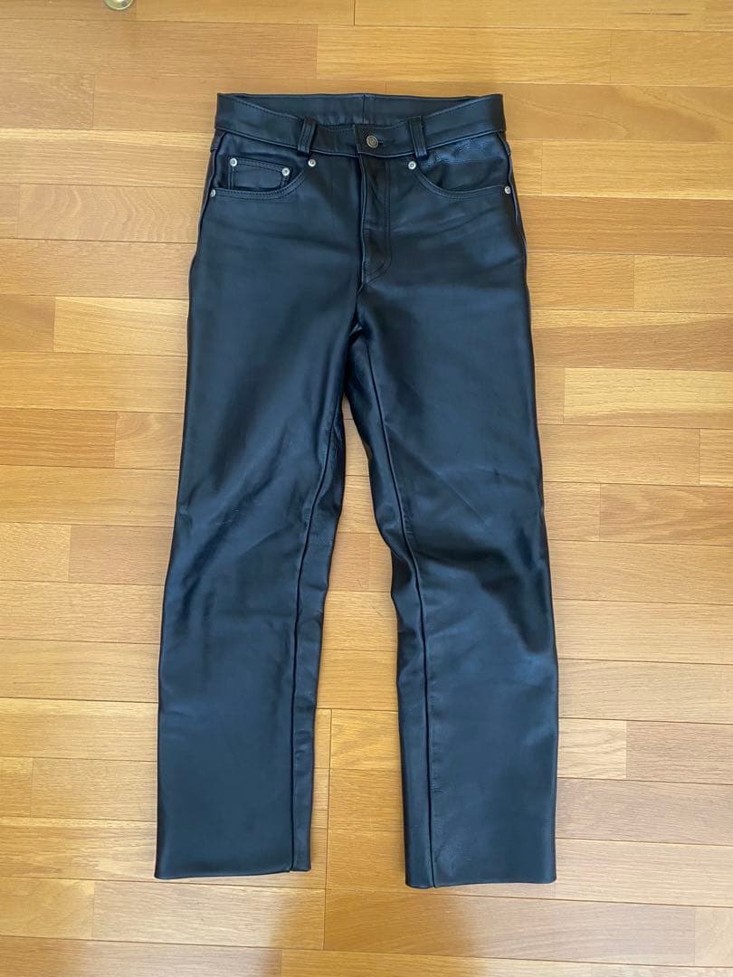 schott leather pants 黒 レザー　サイズ30