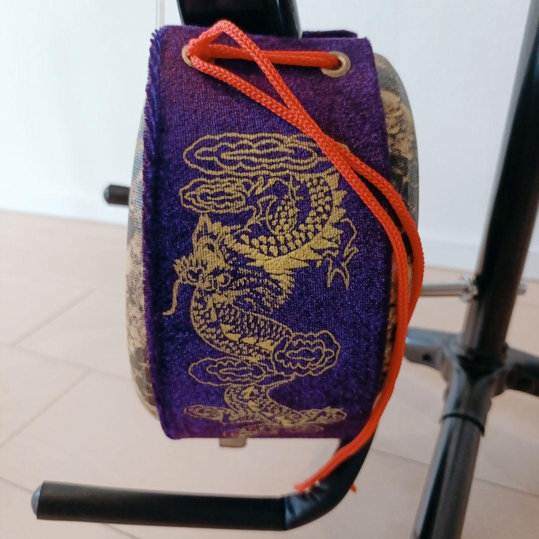 沖縄三線 布袋、教本付き 恩納 龍の刺繍 人工革