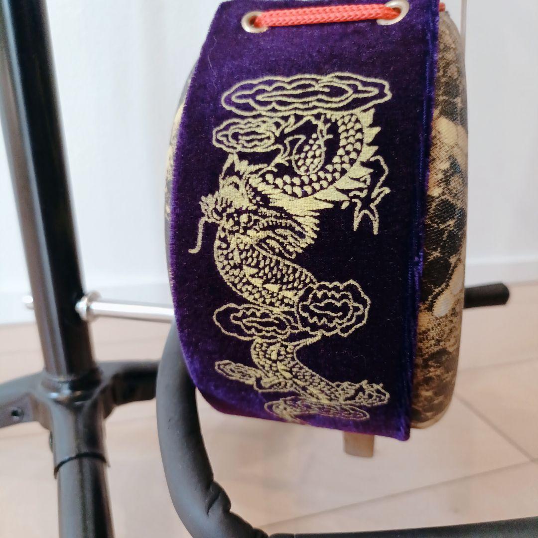 沖縄三線 布袋、教本付き 恩納 龍の刺繍 人工革
