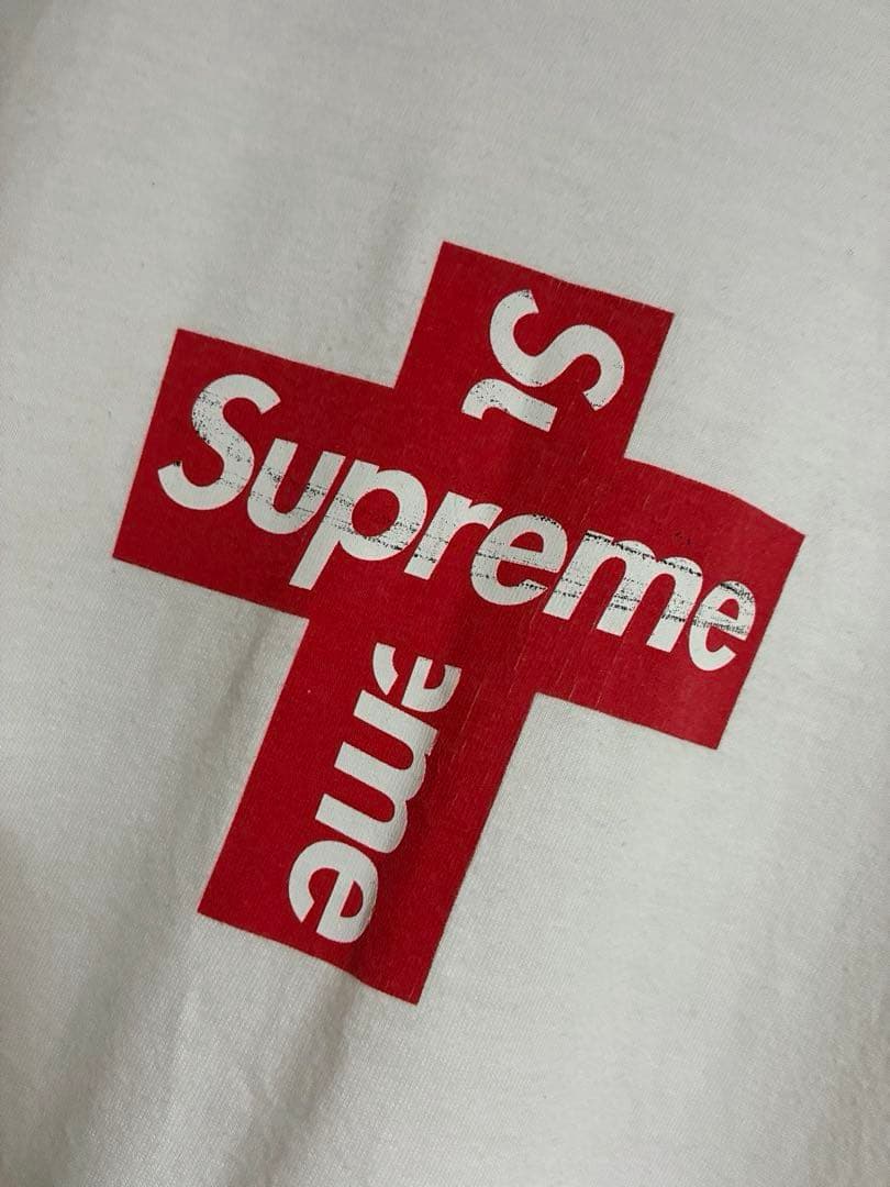 トップス Supreme Cross Box Logo Tee \"White\" L