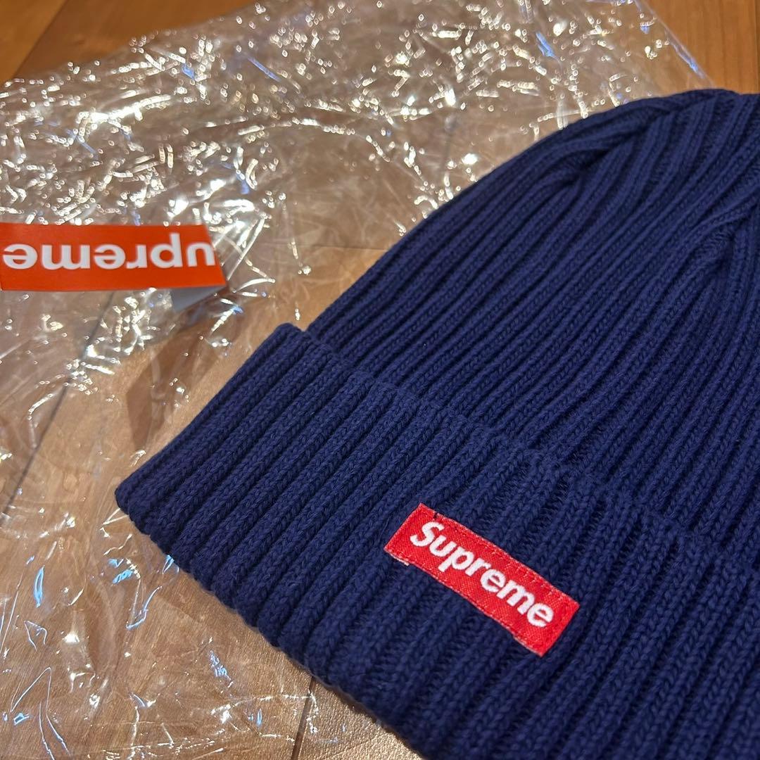 希少 新品 25SS Supreme Overdyed Beanie ネイビー