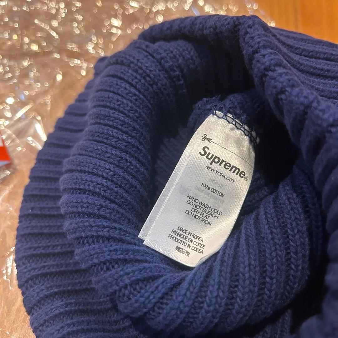 希少 新品 25SS Supreme Overdyed Beanie ネイビー