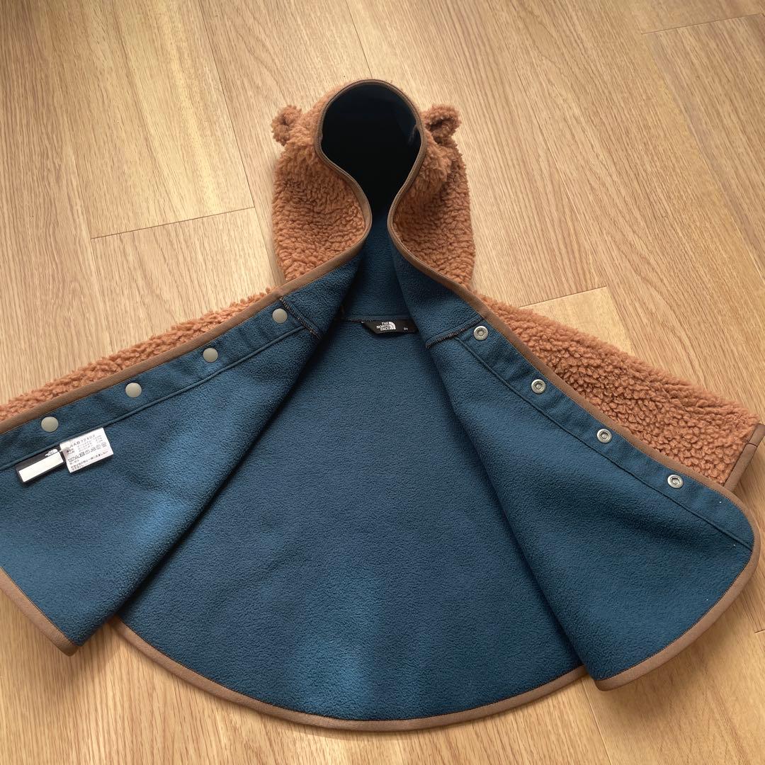 THE NORTH FACE ベビーポンチョ フード付き ボアブラウン