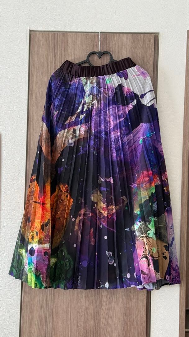 スカート RADIO EVA Graffiti Pleated Skirt PURPLE