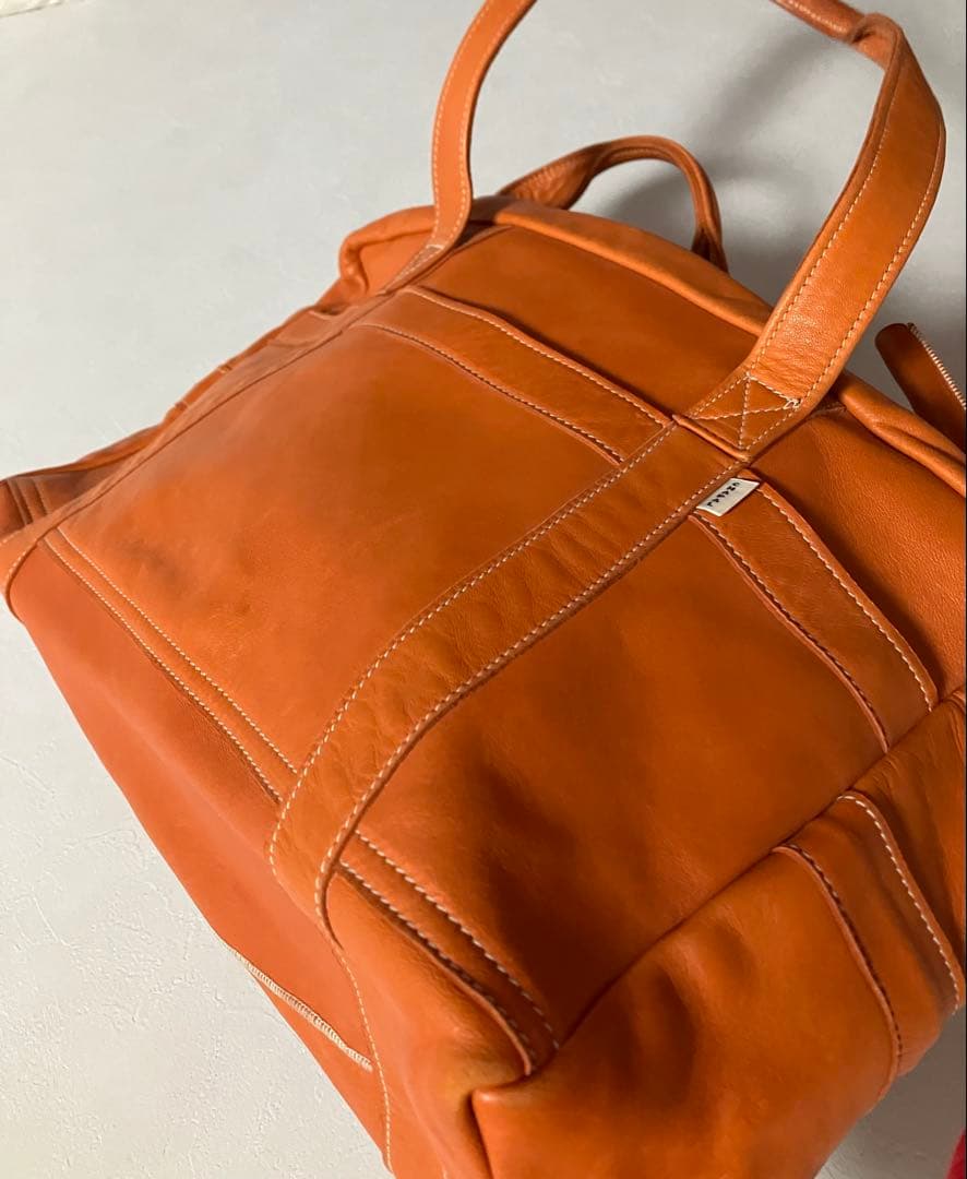 値下げ中CHAPAL チャパル　シャパル　シャパール　エルメス　オレンジレザー