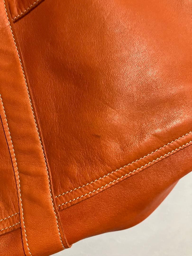 値下げ中CHAPAL チャパル　シャパル　シャパール　エルメス　オレンジレザー