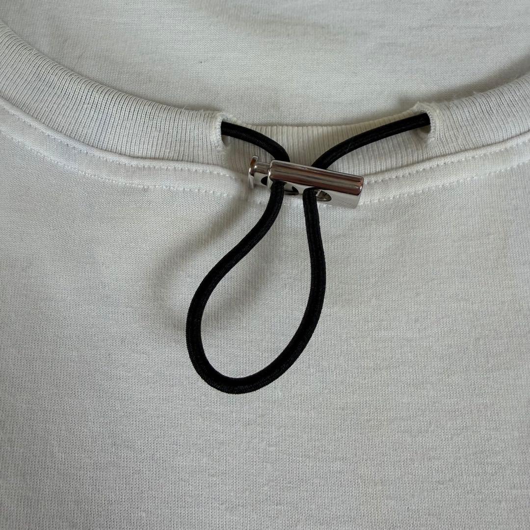 レア✨正規品✨グッチ　Tシャツ　カットソー　ドローコードネック　ホワイト　白
