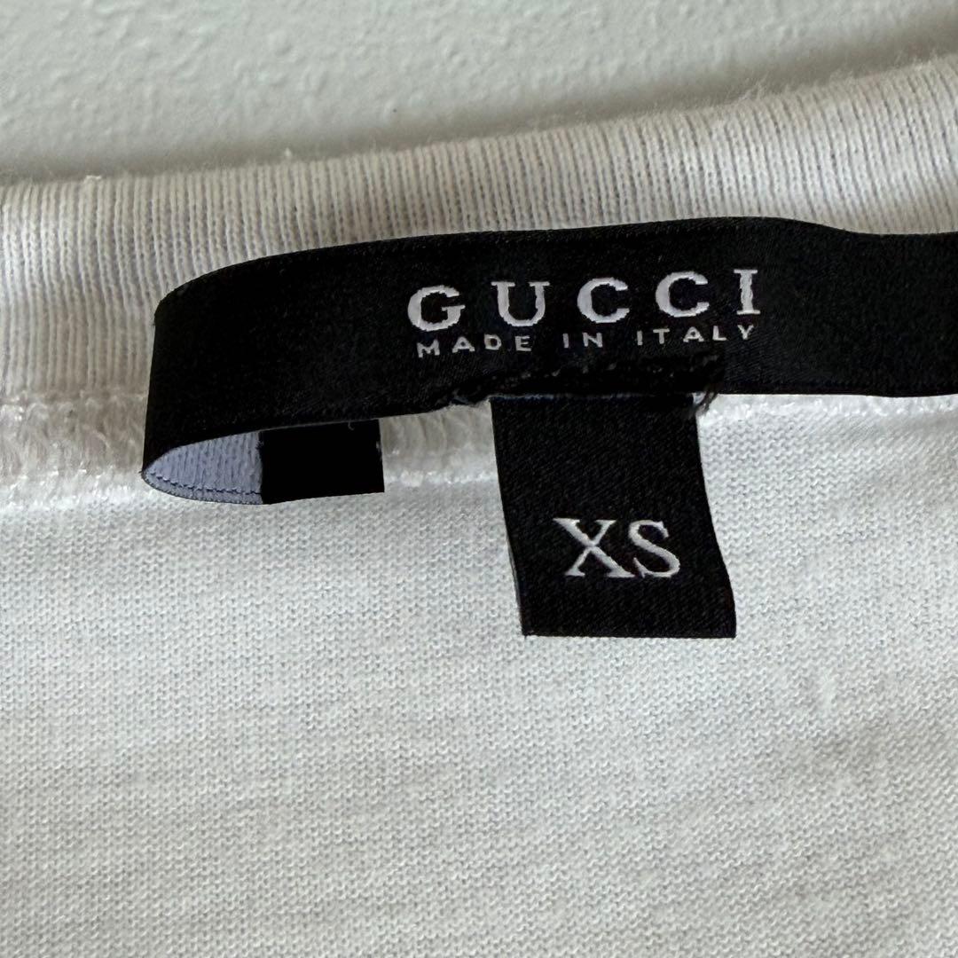 レア✨正規品✨グッチ　Tシャツ　カットソー　ドローコードネック　ホワイト　白