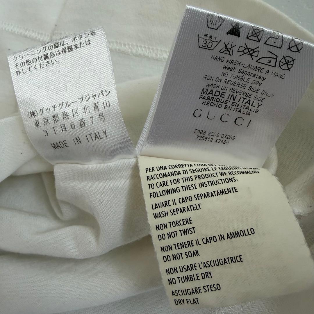 レア✨正規品✨グッチ　Tシャツ　カットソー　ドローコードネック　ホワイト　白