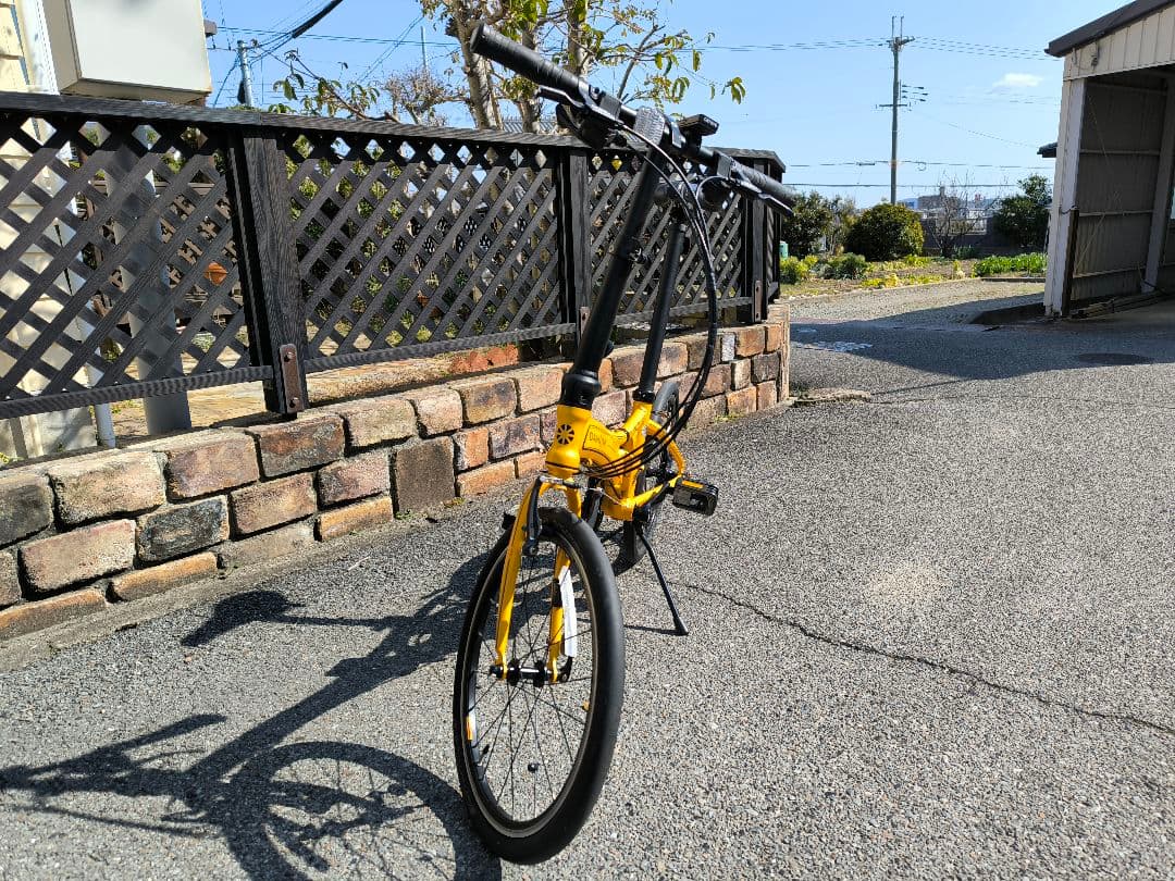 折りたたみ自転車 黄色 20インチ