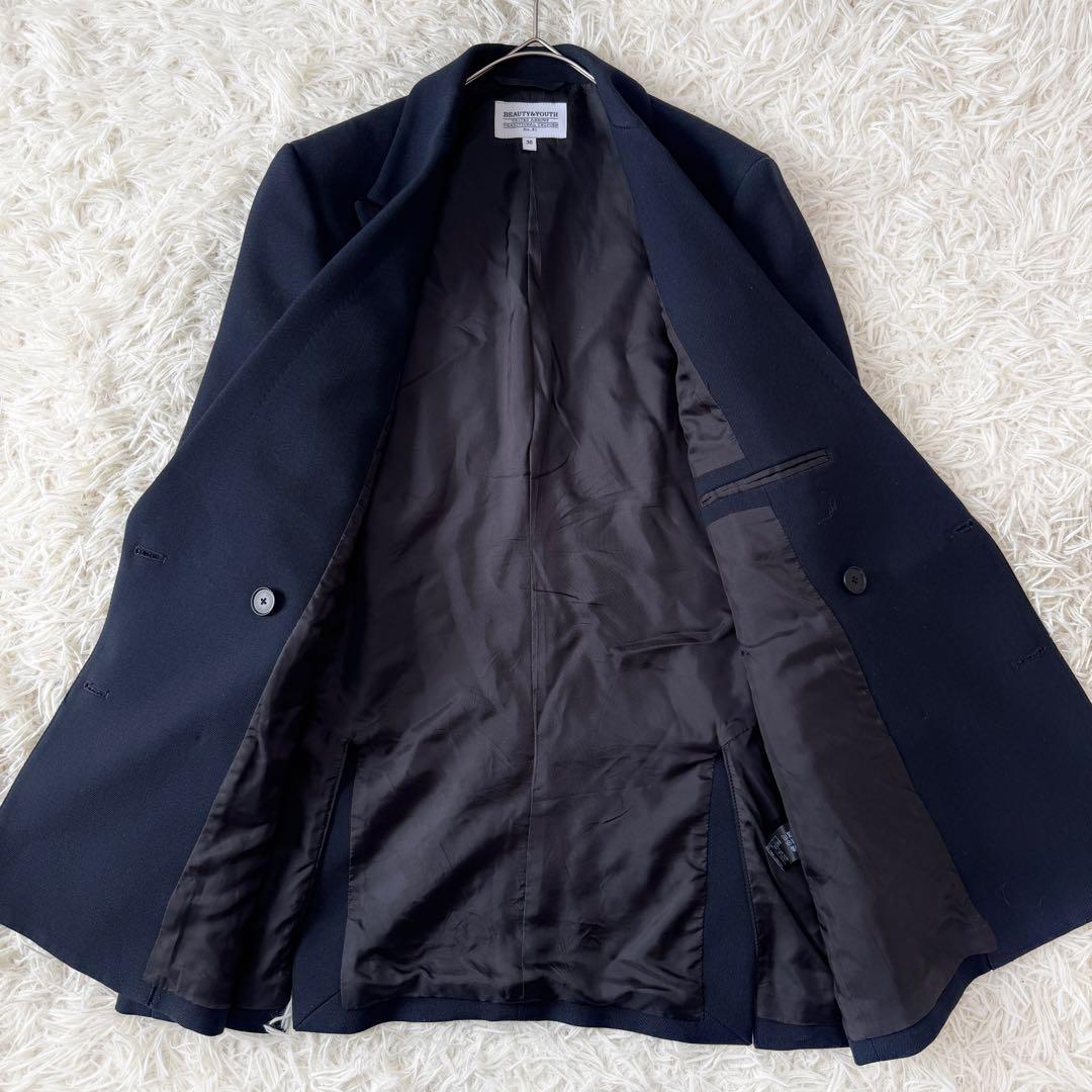美品 ビューティアンドユース TRADITIONAL ダブルジャケット 紺ブレ