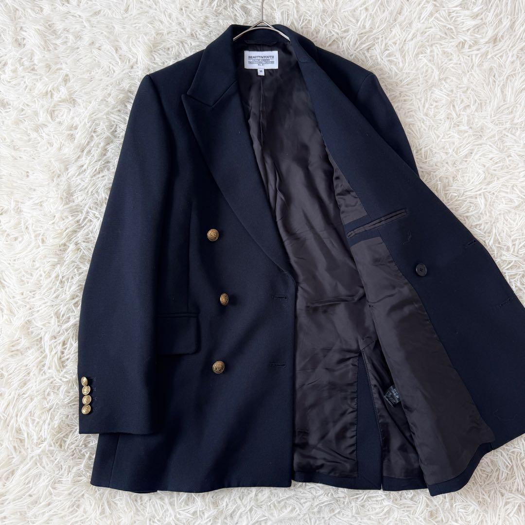 美品 ビューティアンドユース TRADITIONAL ダブルジャケット 紺ブレ