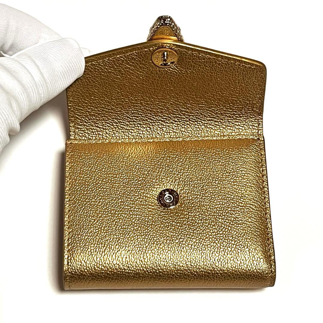 BVLGARI 三つ折り財布 セルペンティ フォーエバー ゴールド 美品 未使用