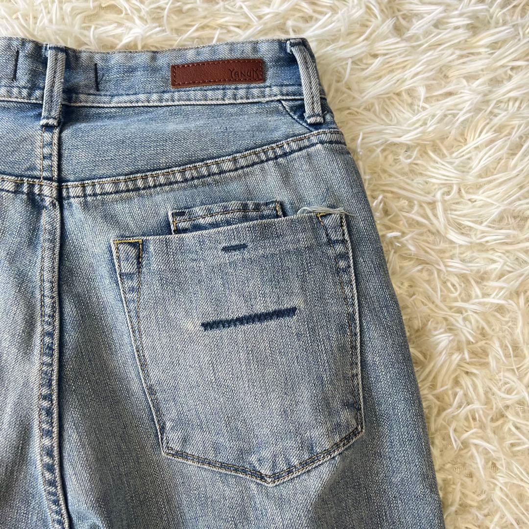 YANUK ヤヌーク　ボーイズストレートデニムパンツ LEA レア　25