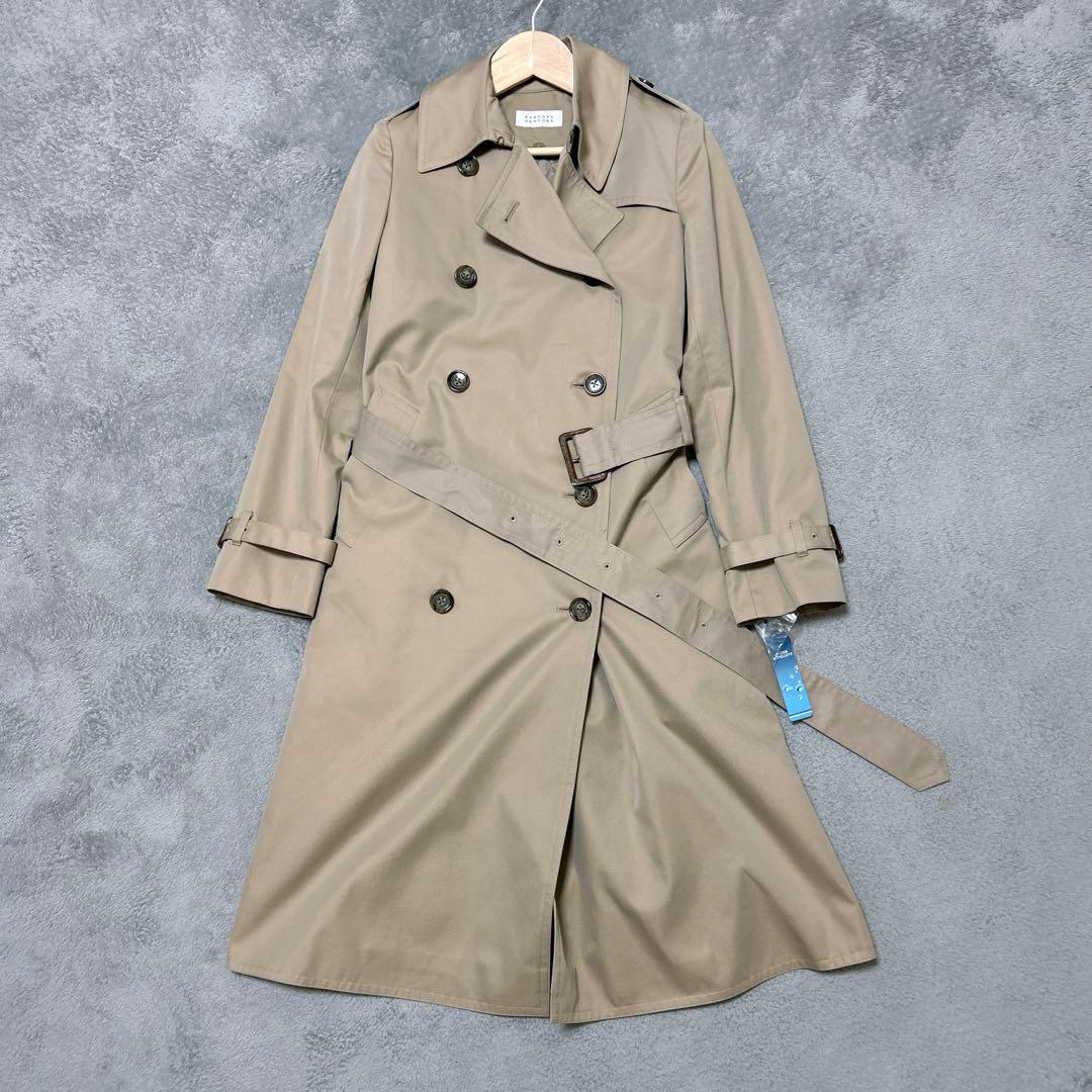 BARNEYS NEWYORK ベージュレディースダブルトレンチコートサイズ36