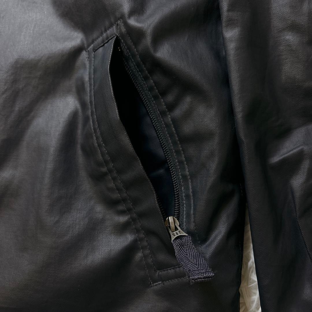 OLD GAP 00s フェイクレザー ブルゾン 黒 コーティングコットン PU