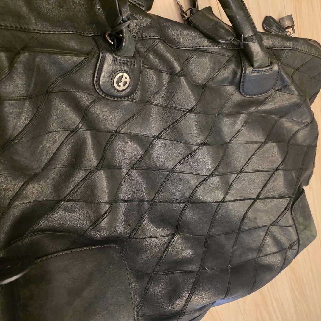 EMPORIO ARMANI アルマーニ 革 ボストンバッグ