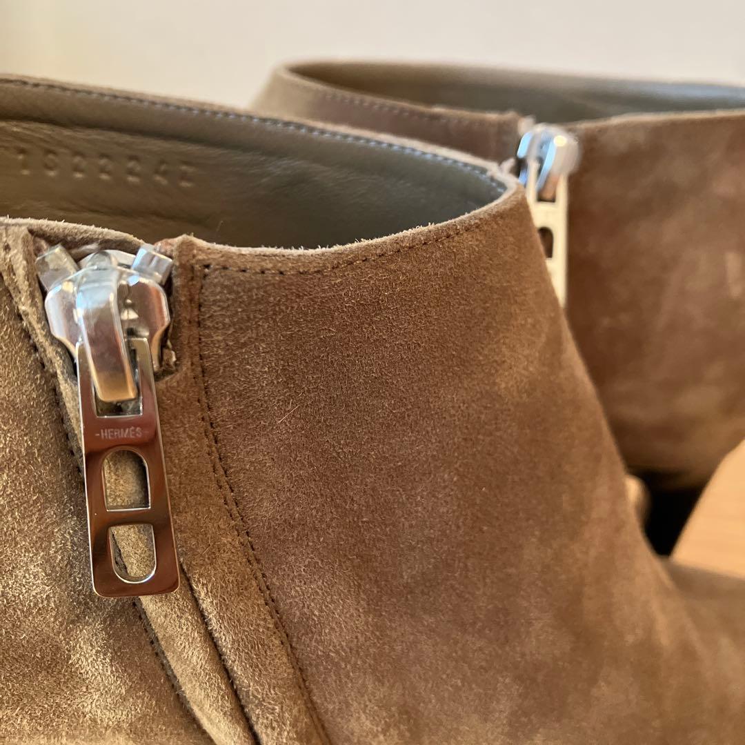 HERMES エルメス　ショートブーツ　36 23.0cm ブラウン　スエード
