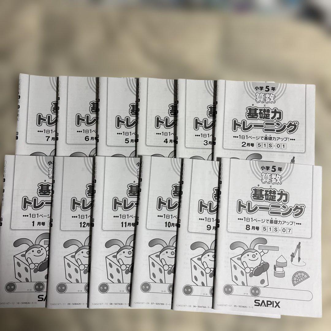 ❣️貴重❣️基礎力トレーニング 全12巻セット SAPIX