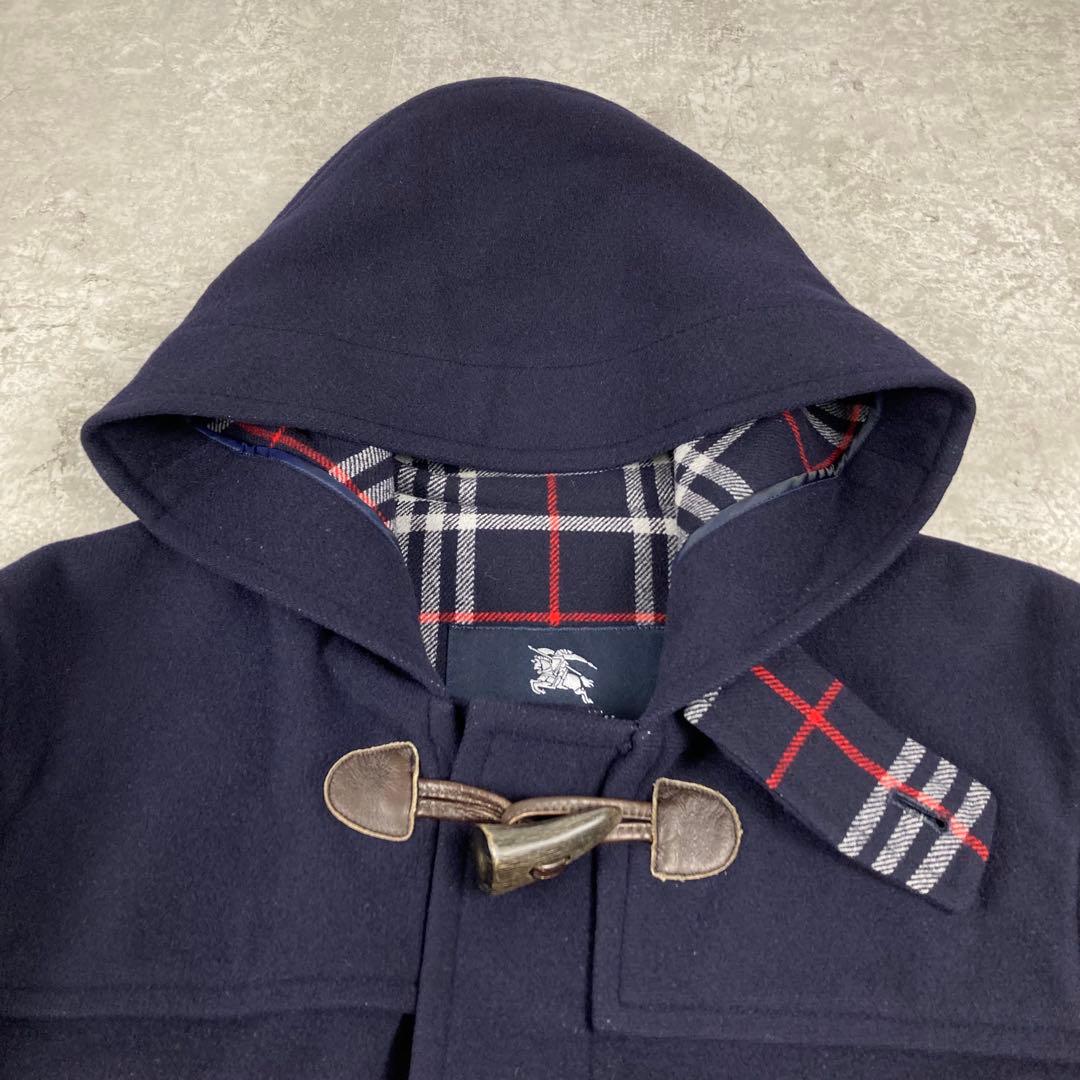 BURBERRY バーバリーロンドン　ダッフルコート　L カシミヤ混　ネイビー