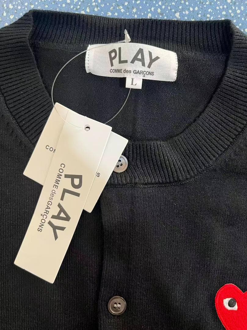 PLAY COMME des GARCONS カーディガンM-XL 黑#40