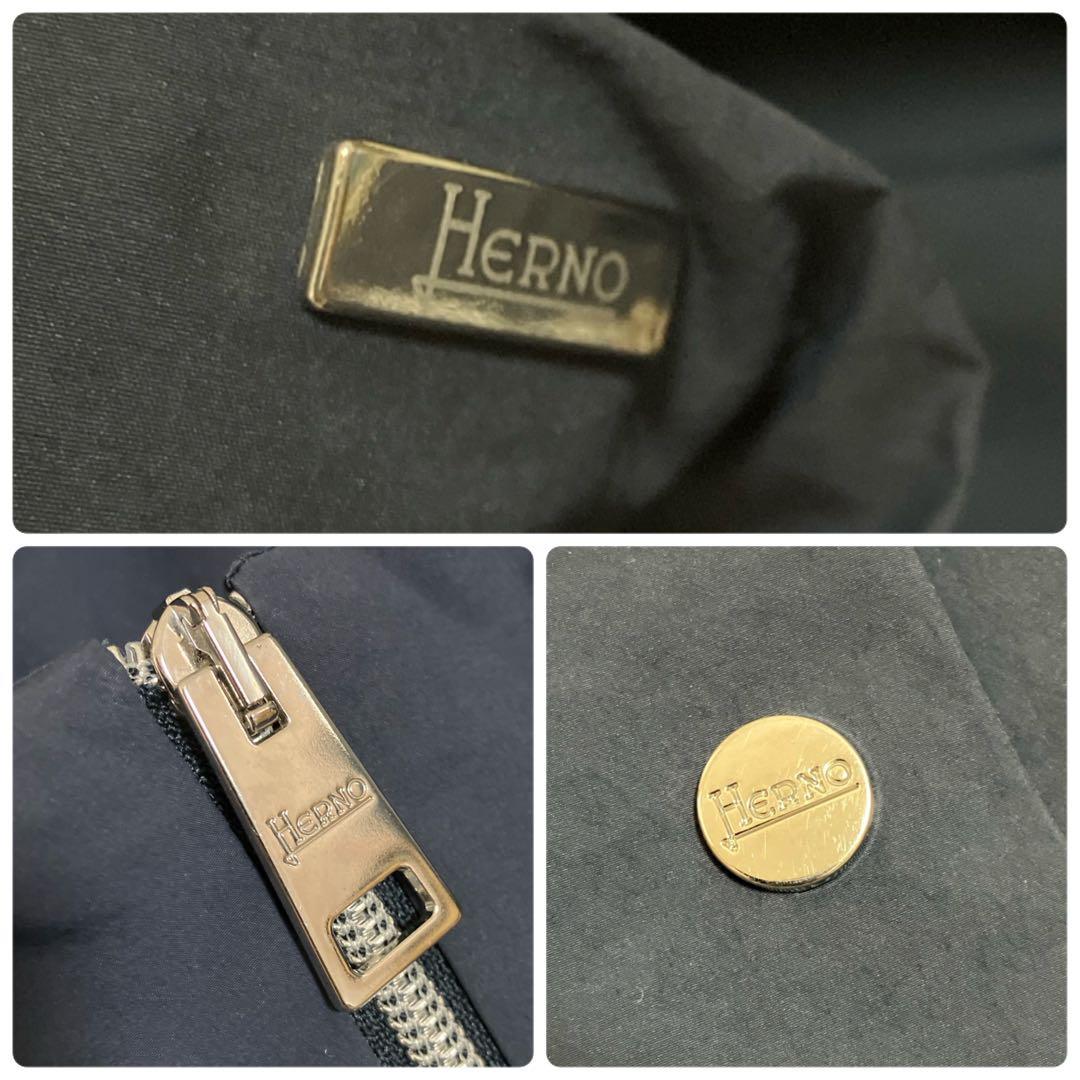 HERNO ナイロン ジップ フードコート 40