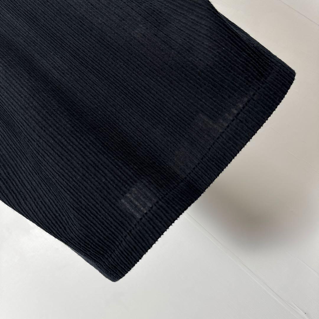 ISSEY MIYAKE MEN イッセイミヤケ プリーツ 半袖Tシャツ 黒 S