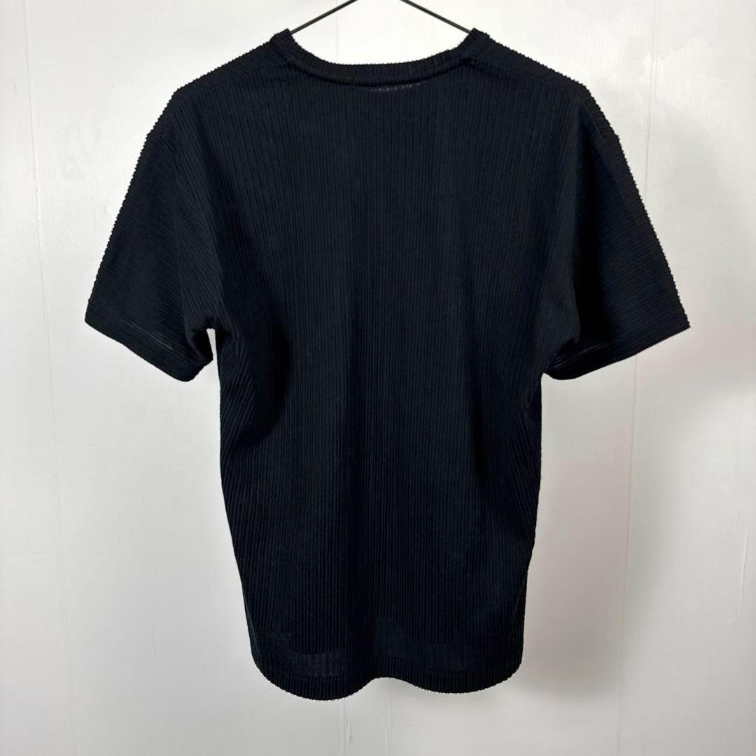 ISSEY MIYAKE MEN イッセイミヤケ プリーツ 半袖Tシャツ 黒 S
