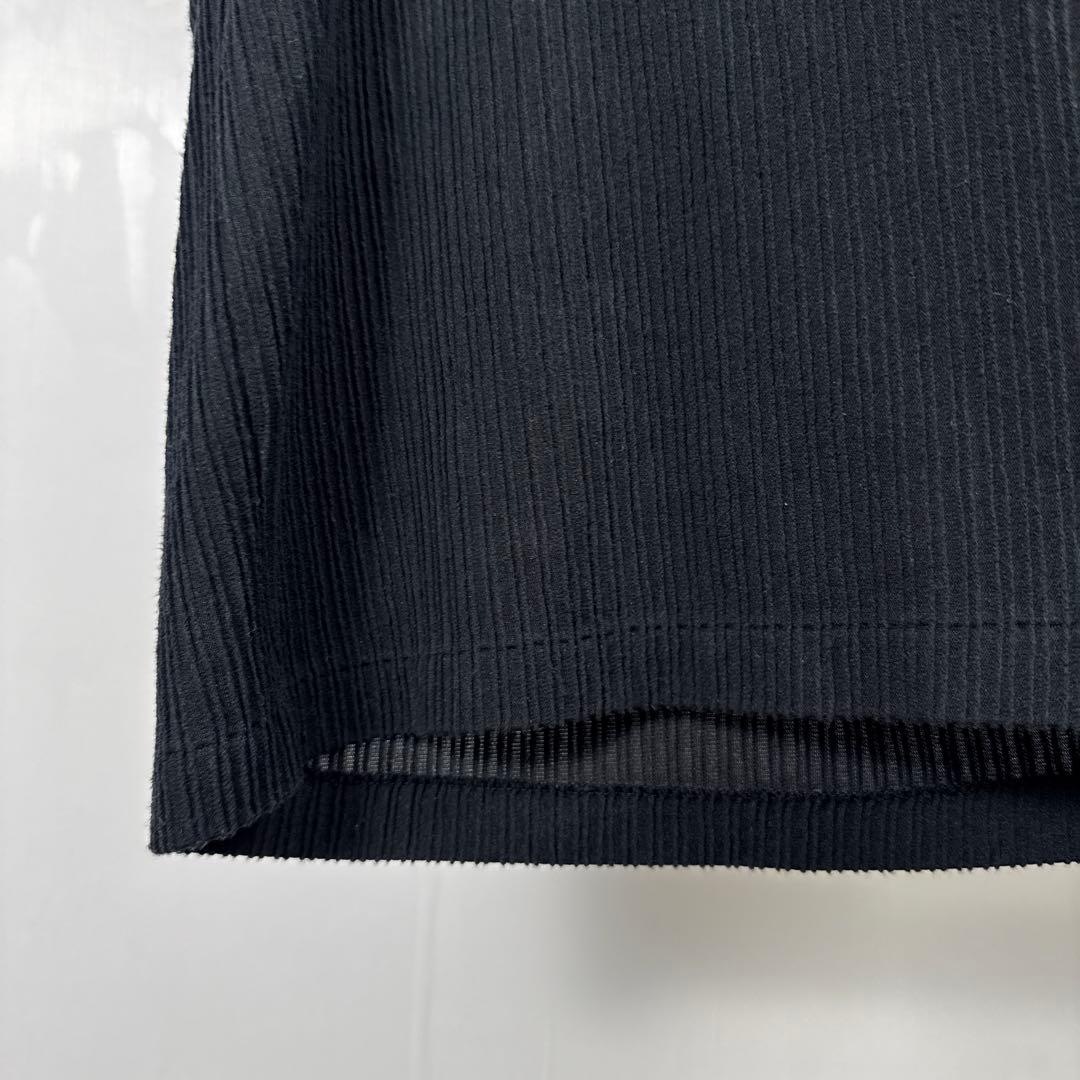 ISSEY MIYAKE MEN イッセイミヤケ プリーツ 半袖Tシャツ 黒 S