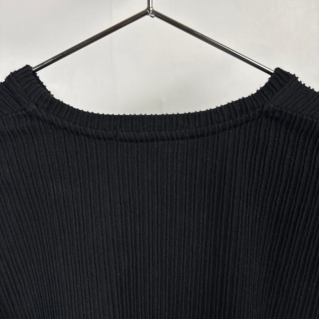 ISSEY MIYAKE MEN イッセイミヤケ プリーツ 半袖Tシャツ 黒 S