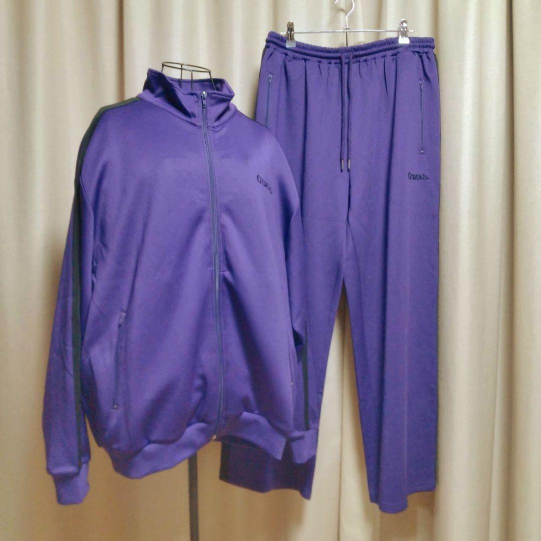 gideal. vintage logo track jacket 紫×黒 上下