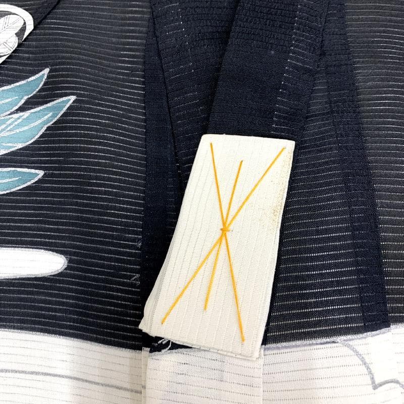 ■407ay25■お宮参り 男児 祝着 夏着物 掛着 熨斗目 長襦袢付■美品