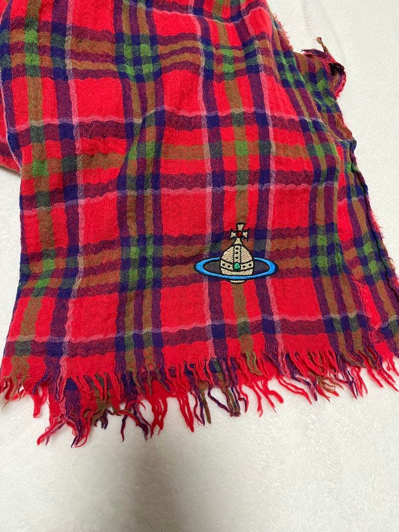 Vivienne Westwood チェック マフラー ストール ウール