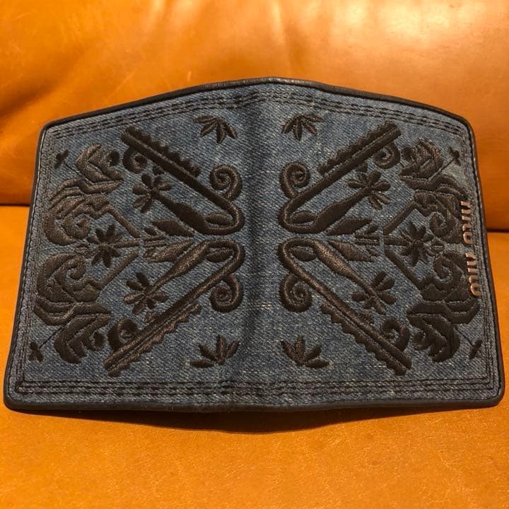 miumiu 財布 デニム 折り財布