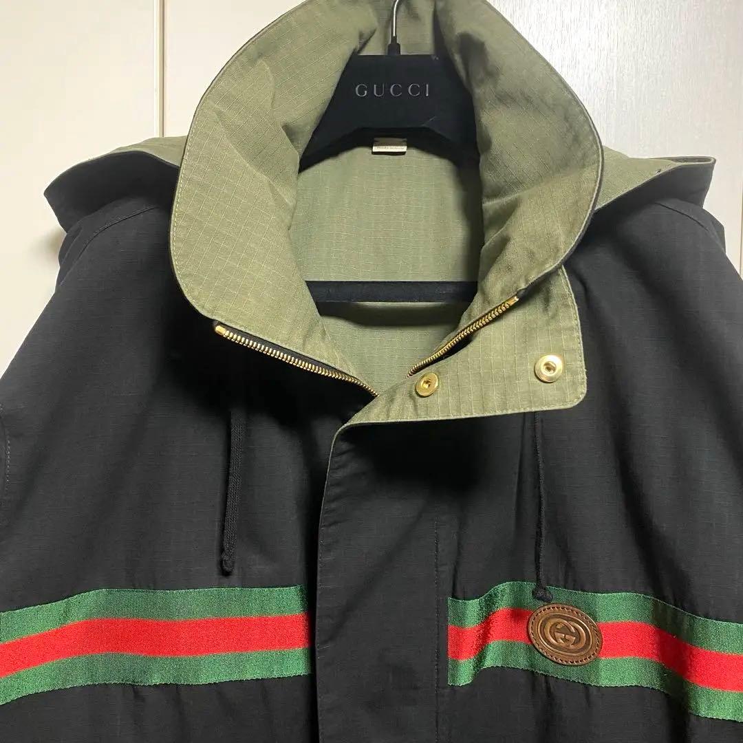 GUCCI コットンナイロンリバーシブルジャケット