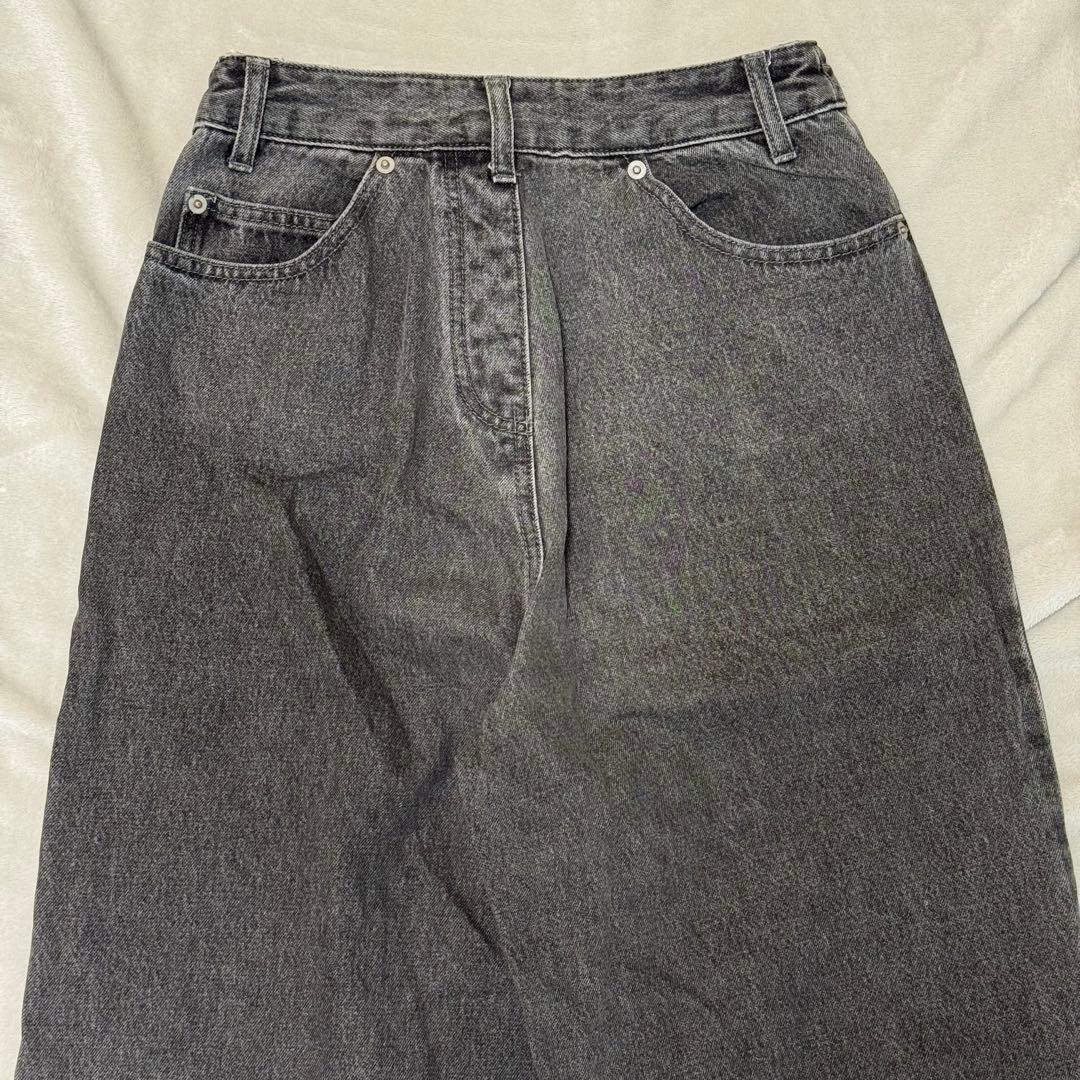 AMERI BACK WARDS WIDE DENIM 　Ｍ　アメリ ブラック