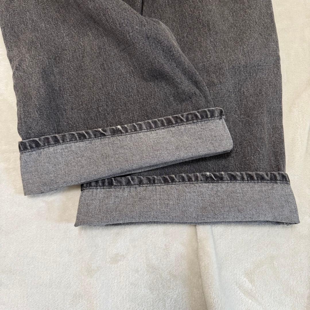 AMERI BACK WARDS WIDE DENIM 　Ｍ　アメリ ブラック