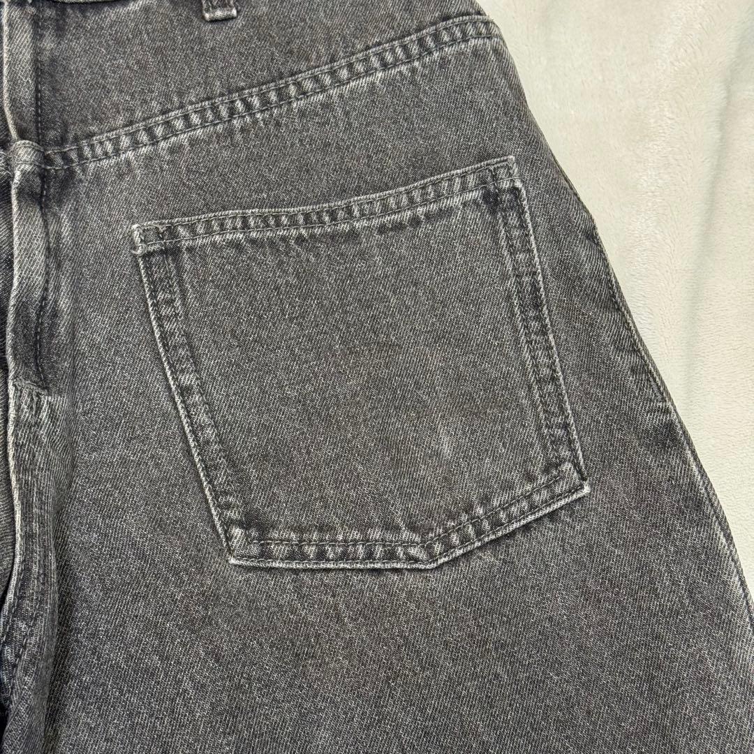 AMERI BACK WARDS WIDE DENIM 　Ｍ　アメリ ブラック