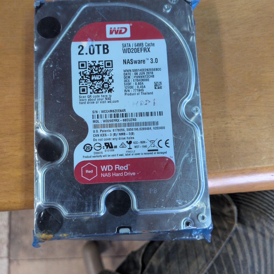 WD Red 2TB NASハードドライブ