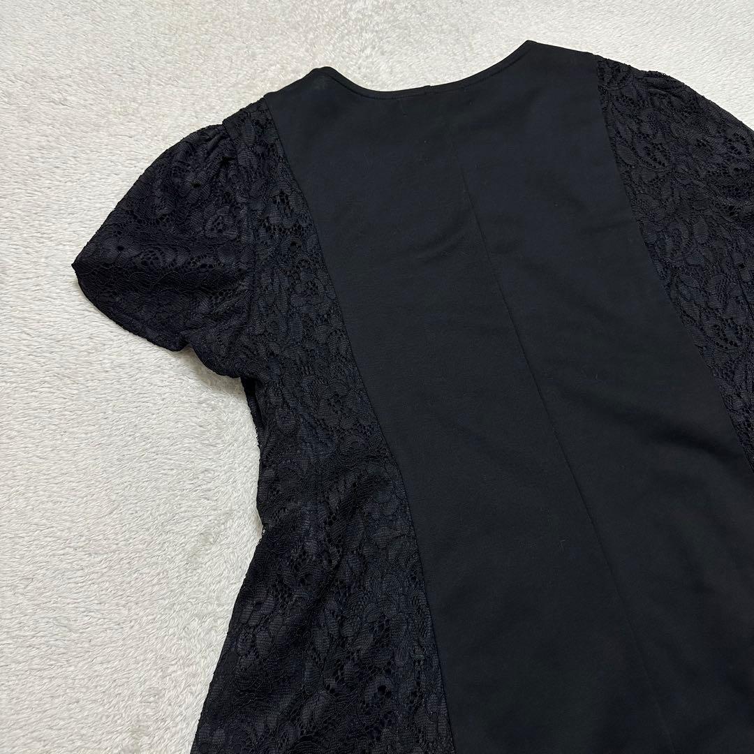 極美品　23SS M'S GRACY サイドレースカットソーチュニック　リボン